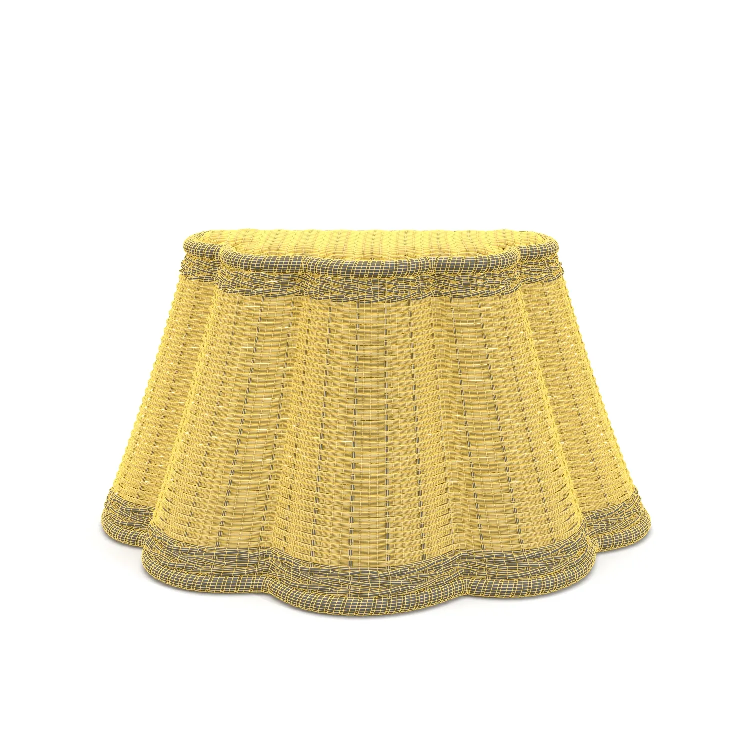 Scallop Downlight in Rhubarb Rattan PBR 3D Model_07